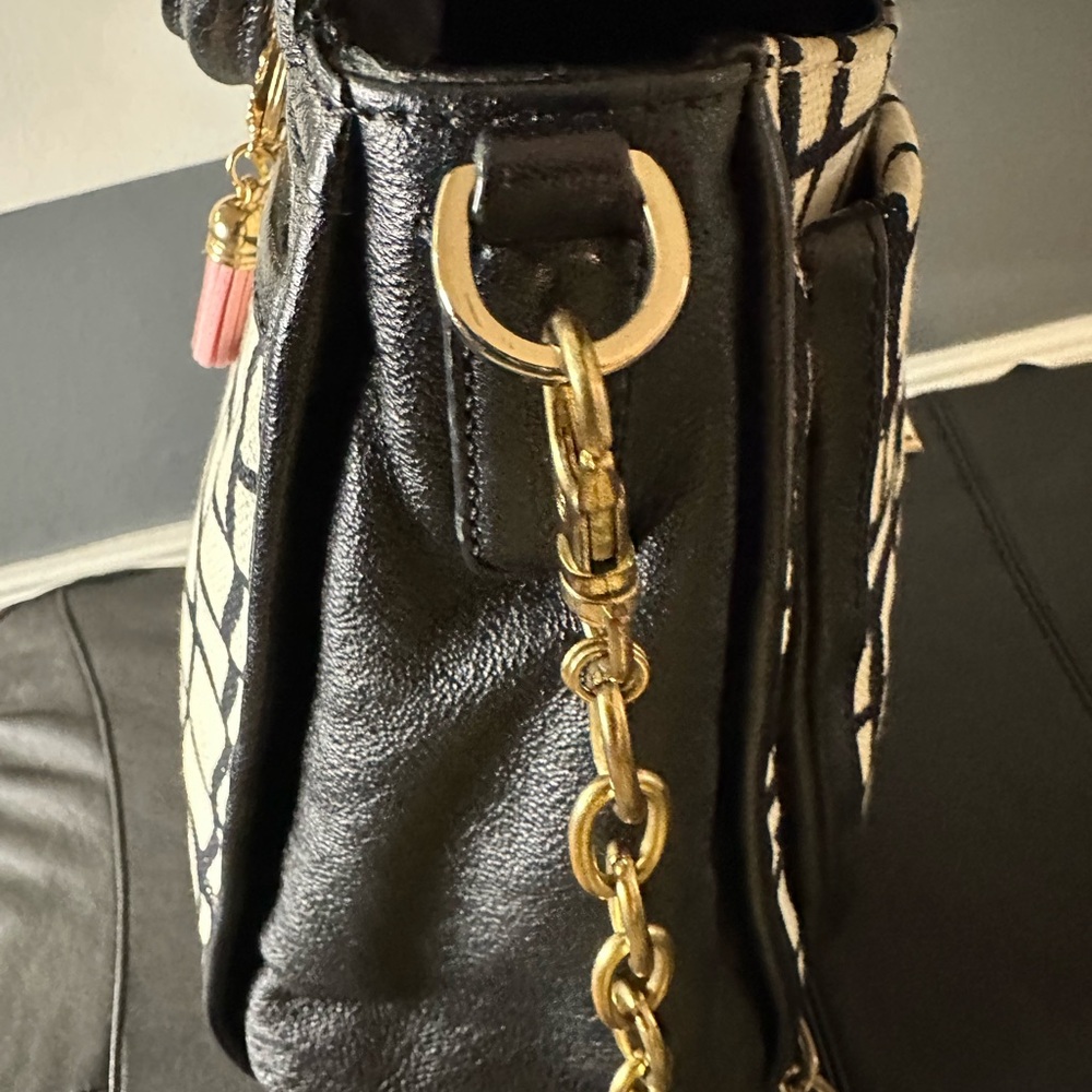 Chic Black and White Checkered Coach Bag NWOT - Picture 4 of 14